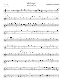 Partition ténor viole de gambe 1, octave aigu clef, Madrigali a 5 voci, Libro 4