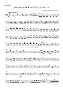 Partition Basses, Sonata para viento, cuerda y arpa, Sonata for Winds, Strings and Harp