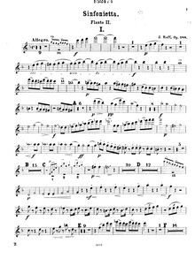Partition flûte 2, Sinfonietta, F major, Raff, Joachim