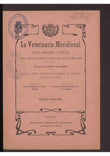 La Veterinaria Meridional, n. 10 (1906)
