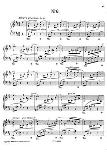 Partition No.6, Souvenirs lyriques, Op.56, Schütt, Eduard