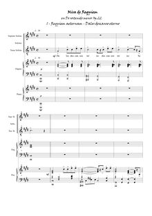 Partition solistes vocaux, Misa de Requiem en do sostenido menor