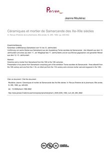 Céramiques et mortier de Samarcande des Xe-Xlle siècles - article ; n°295 ; vol.80, pg 445-452