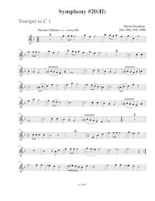 Partition trompette 1, Symphony No.20, B-flat major, Rondeau, Michel par Michel Rondeau