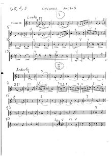 Partition violon 2, Feuilles d automne, Op.29, Rebikov, Vladimir