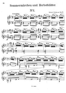 Partition No.1, Sommermärchen, Op.39, Fuchs, Robert