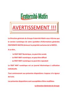 Fraternité Matin n°17586 - du 11/08/2023