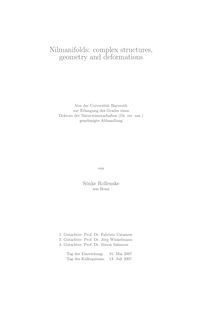 Nilmanifolds [Elektronische Ressource] : complex structures, geometry and deformations / Sönke Rollenske