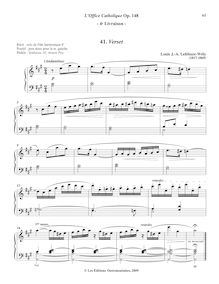 Partition 4, Verset (A major), L’Office Catholique, Op.148, Lefébure-Wély, Louis James Alfred