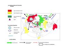 Carte : Mondialisation et espaces moteurs de l'économie mondiale