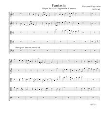 Partition complète (Tr Tr T T [B]), Fantasia pour 5 violes de gambe, RC 64