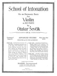 Partition , partie XI, Double Stops, pour Trill, School of Intonation on an Harmonic Basis pour violon