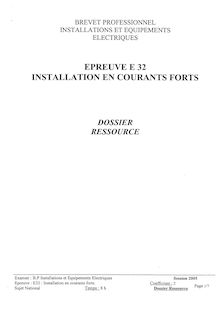 Bp iee installation courants forts 2005