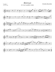 Partition viole de gambe aigue 1, Madrigali a 5 voci, Libro 1, Bartolini, Orindio par Orindio Bartolini