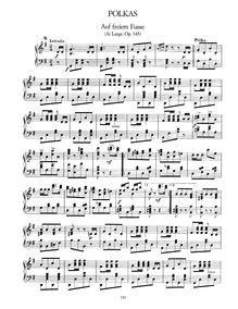 Partition complète, Auf freiem Fusse, Op.345, Strauss Jr., Johann par Johann Strauss Jr.