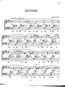 Partition No.2 - Nocturne, 3 Piano pièces, Op.15, Mackenzie, Alexander Campbell