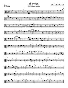 Partition ténor viole de gambe 1, alto clef, Madrigali a 5 voci, Libro 2 par  Alfonso Ferrabosco Sr. par Alfonso Ferrabosco Sr.