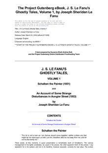 J. S. Le Fanu s Ghostly Tales, Volume 1