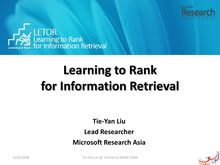 Learning to rank for information retrieval