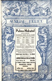 El Auxiliar Médico: revista mensual profesional, n. 121 (1936)
