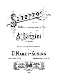 Partition complète et , partie, 3 Morceaux lyriques, Bazzini, Antonio