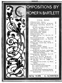 Partition Mezzo-soprano version en F major, Thy Dear Eyes, Bartlett, Homer Newton