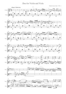 Score, Duo pour violon et viole de gambe, Grayson, Martin