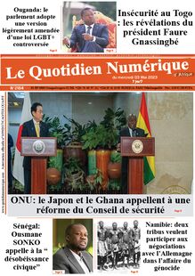 Le Quotidien Numérique d’Afrique N° 2184 - Du mercredi 3 mai 2023