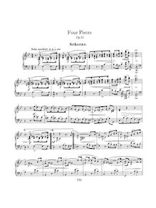 Partition complète, 4 Klavierstücke Op.32, 4 Piano Pieces, Schumann, Robert