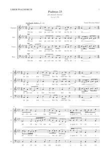 Partition SATB chœur score (Latin version), psalmus 23, Beischer-Matyó, Tamás