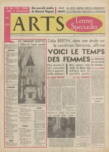 ARTS N° 704 du 07 janvier 1959