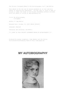 My Autobiography - A Fragment