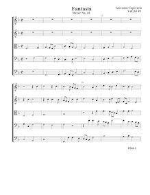 Partition complète (Tr Tr A B B), Fantasia pour 5 violes de gambe, RC 72