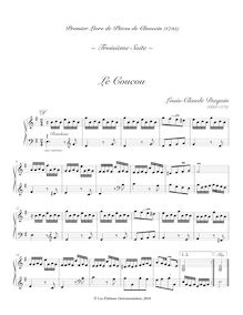 Partition Le Coucou (3e ), pièces pour clavecin, Premier Livre de Pièces de Clavecin