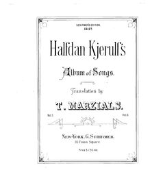 Partition Volume 1 (20 chansons), Album of chansons, Haldfen Kjerulf s Album of Songs