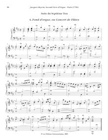 Partition , Fond d’orgue, ou Concert de Flûtes, Oeuvres complètes d orgue