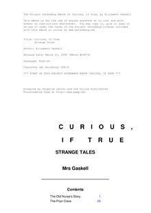 Curious, if True - Strange Tales