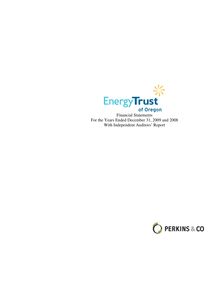 2009 FS Audit Energy Trust of Oregon, Inc