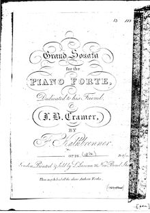 Partition complète, Piano Sonata, Op.28, Grand Sonata for the Piano Forte