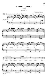Partition complète (E minor: haut voix et piano), L esprit saint