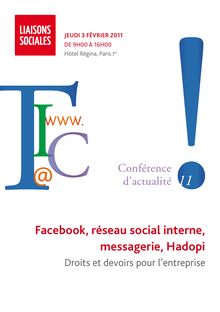 Facebook, réseau social interne, messagerie, Hadopi