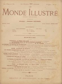 LE MONDE ILLUSTRE  N° 2477 du 17 septembre 1904