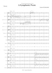 Partition complète, A symphonique Poem, Krähenbühl, Samuel