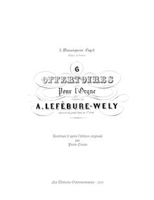 Partition , Offertoire en la mineur, 6 offertoires pour orgue without obligato pédale