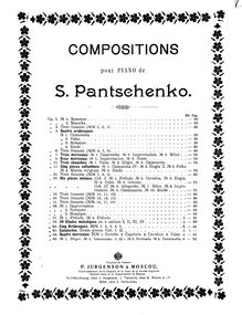 Partition , Élégie, 4 pièces, 1. F major2. F minor3. D major4. B minor