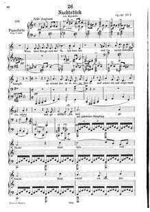 Partition complète, transposition pour low voix, Nachtstück, D.672 (Op.36 No.2)