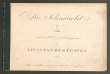Partition complète, Sehnsucht, WoO 134, 1). G minor 2). G minor 3). E♭ major 4). G minor par Ludwig van Beethoven