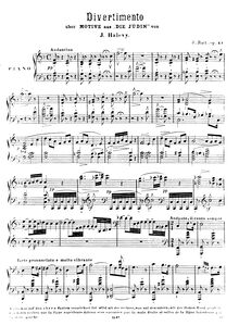 Partition complète, Divertimento über Motive aus Halevy s Jüdin, Op.43