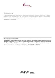 Bibliographie  ; n°1 ; vol.9, pg 153-158