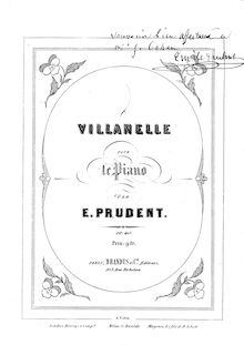 Partition complète, Villanelle, Op.40, Prudent, Émile
